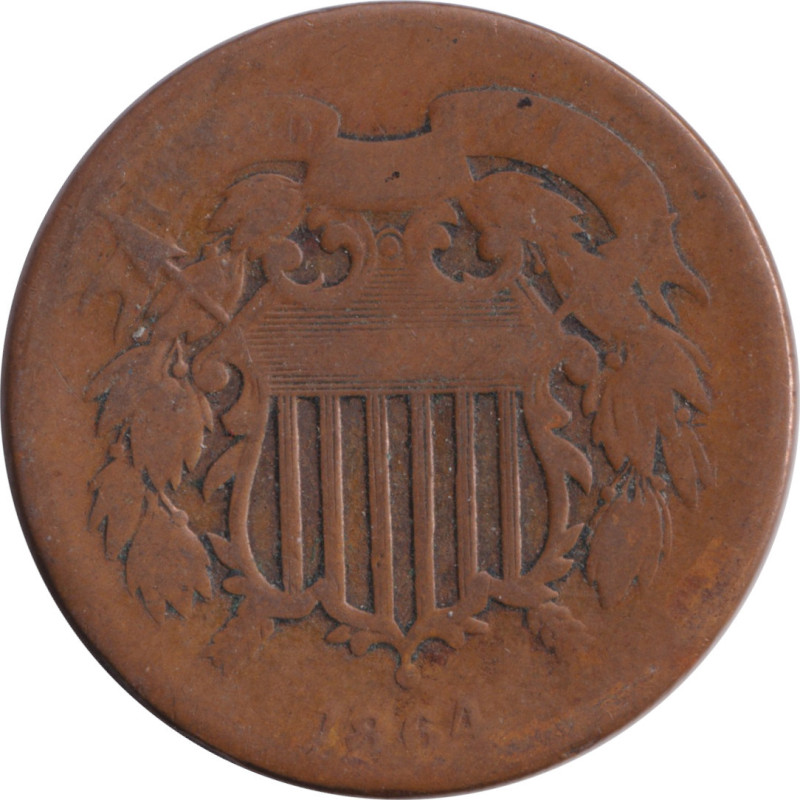 United States of America - 2 cents - Blason - 1864 - No639