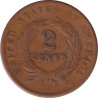 United States of America - 2 cents - Blason - 1864 - No639