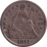 United States of America - 1/2 dime - Liberté assise - Légende au revers - 1857 - No640