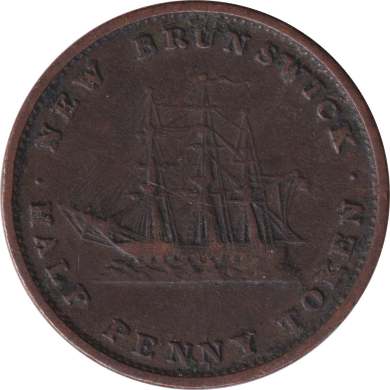 Canadian Provinces - 1/2 penny - Victoria - Young head - 1843 - No772