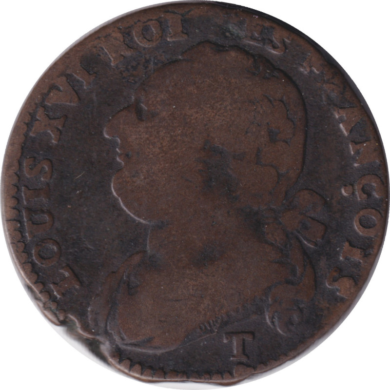 France - 12 deniers - FRANÇOIS - 1792 T - No01