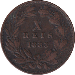 Portugal - 10 reis - Louis I - Head - 1883 - No03