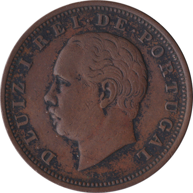 Portugal - 20 reis - Louis I - Head - 1884 - No05
