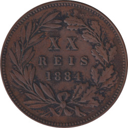 Portugal - 20 reis - Louis I - Head - 1884 - No05