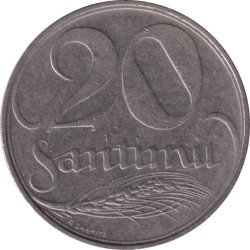 Latvia - 20 santimi - Arms - 1922 - No06