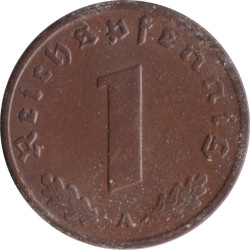 Germany - 1 pfennig - Svastika - 1937 A - No09