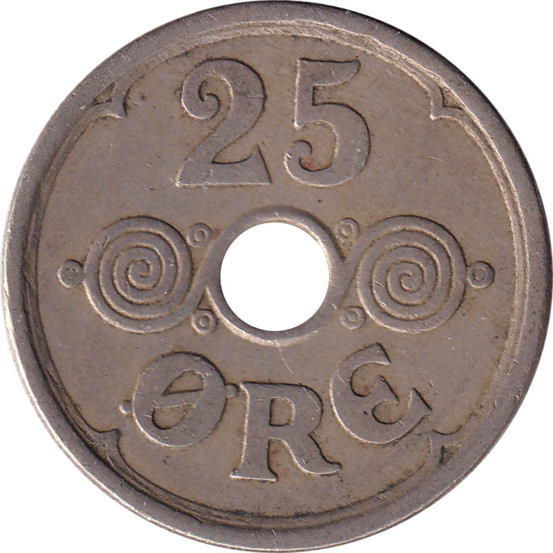 Denmark - 25 ore - Christian X - Monogramme CXR -  1924 ♡ HCN GJ - No781