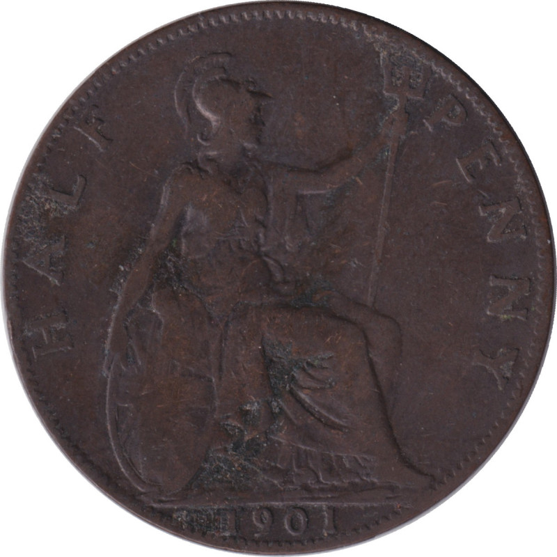 United Kingdom - 1/2 penny - Victoria - Buste agé - 1901 - No28