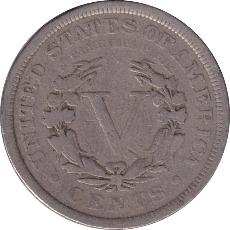 United States of America - 5 cents - Tête de la Liberté - 1905 - No33