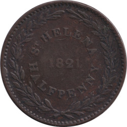 Saint Helena - 1/2 penny - Solomon Dickson and Taylor - 1821 - No35