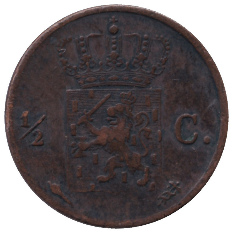 Netherlands - 1/2 cent - Guillaume I - 1822 - No36
