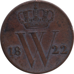Netherlands - 1/2 cent - Guillaume I - 1822 - No36
