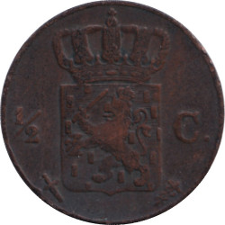 Netherlands - 1/2 cent - Guillaume II - 1847 - No38