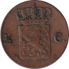 Netherlands - 1/2 cent - Guillaume III - Monogramme - 1854 - No39