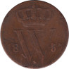 Netherlands - 1/2 cent - Guillaume III - Monogramme - 1857 - No40