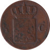 Netherlands - 1/2 cent - Guillaume III - Monogramme - 1857 - No40