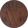 Netherlands - 1/2 cent - Guillaume III - Monogramme - 1863 - No41