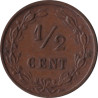 Netherlands - 1/2 cent - Lion héraldique - Petits rameaux - 1884 - No44
