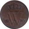 Netherlands - 1 cent - Guillaume III - Monogramme - 1870 - No54