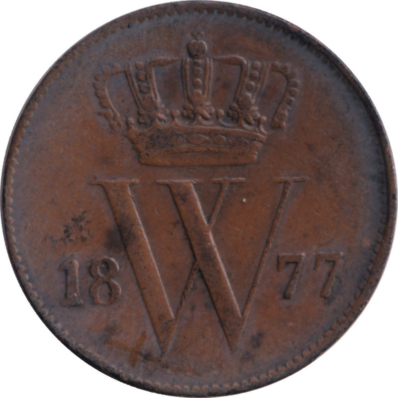 Netherlands - 1 cent - Guillaume III - Monogramme - 1877 - No55