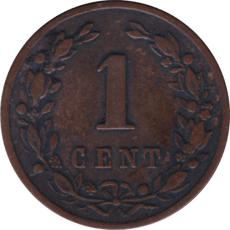 Netherlands - 1 cent - Guillaume III - Monogramme - 1877 - No56