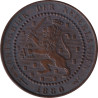 Netherlands - 1 cent - Lion héraldique - Petites branches - 1880 - No58