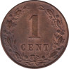 Netherlands - 1 cent - Lion héraldique - Petites branches - 1883 - No60