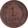 Netherlands - 1 cent - Lion héraldique - Petites branches - 1884 - No61