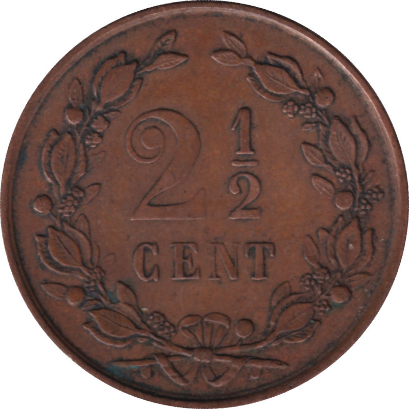 Netherlands - 2 1/2 cents - Lion héraldique - Petites branches - 1886 - No65