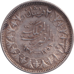 Egypt - 2 piastres - Farouk - Ronde -  ١٩٣٧ - ١٣٥٦ (1937) - No706