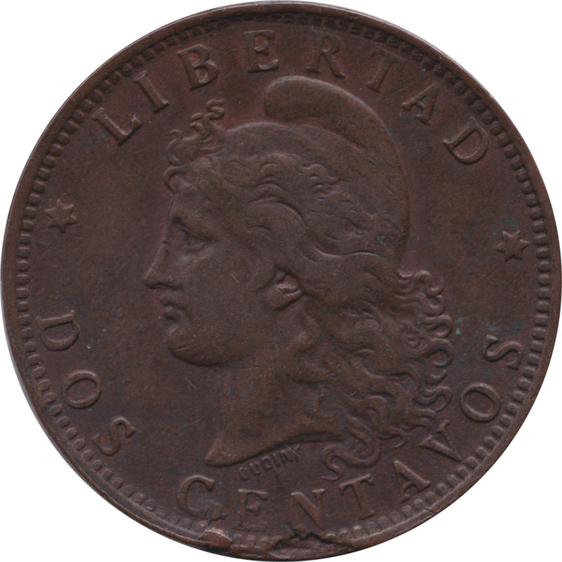 Argentina - 2 centavos - Liberty head -  1893 - No780