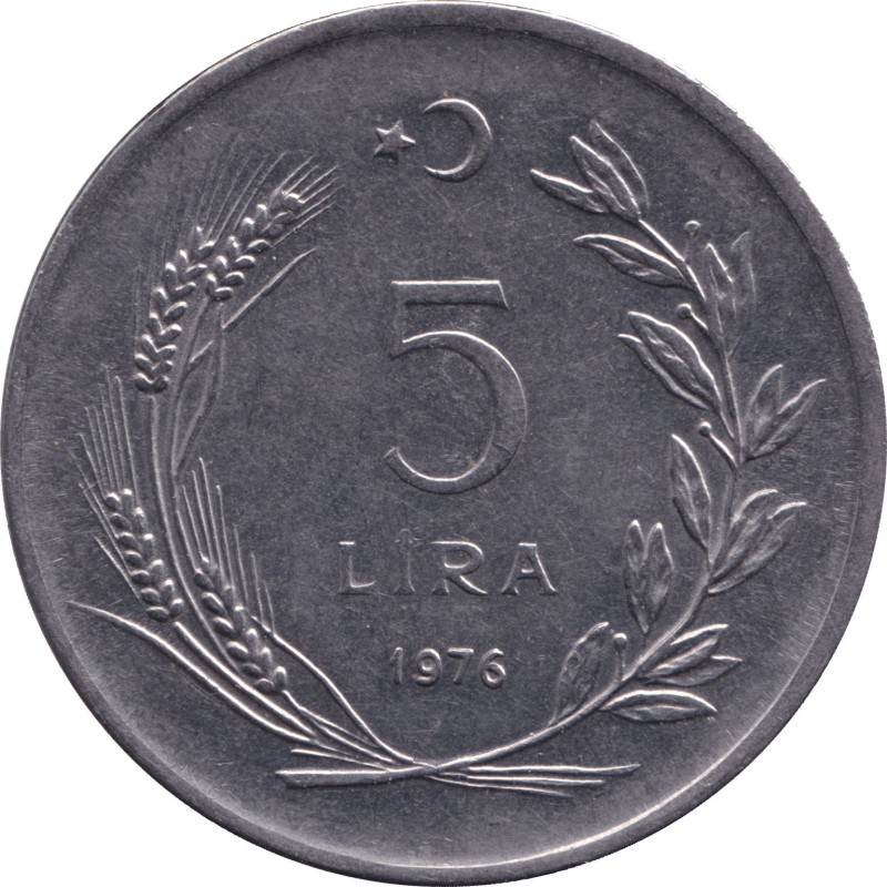 Turkey - 5 lira - FAO - Femme - 1976 - No133