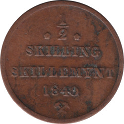 Norway - 1/2 skilling - Charles XIV - 1840 ⚒ - No142