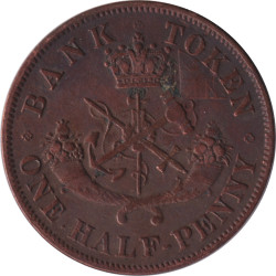 Canadian Provinces - 1/2 penny - Chevalier - 1852 - No144