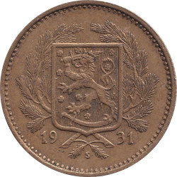 Finland - 5 markkaa - Blason -  1931 S - No827