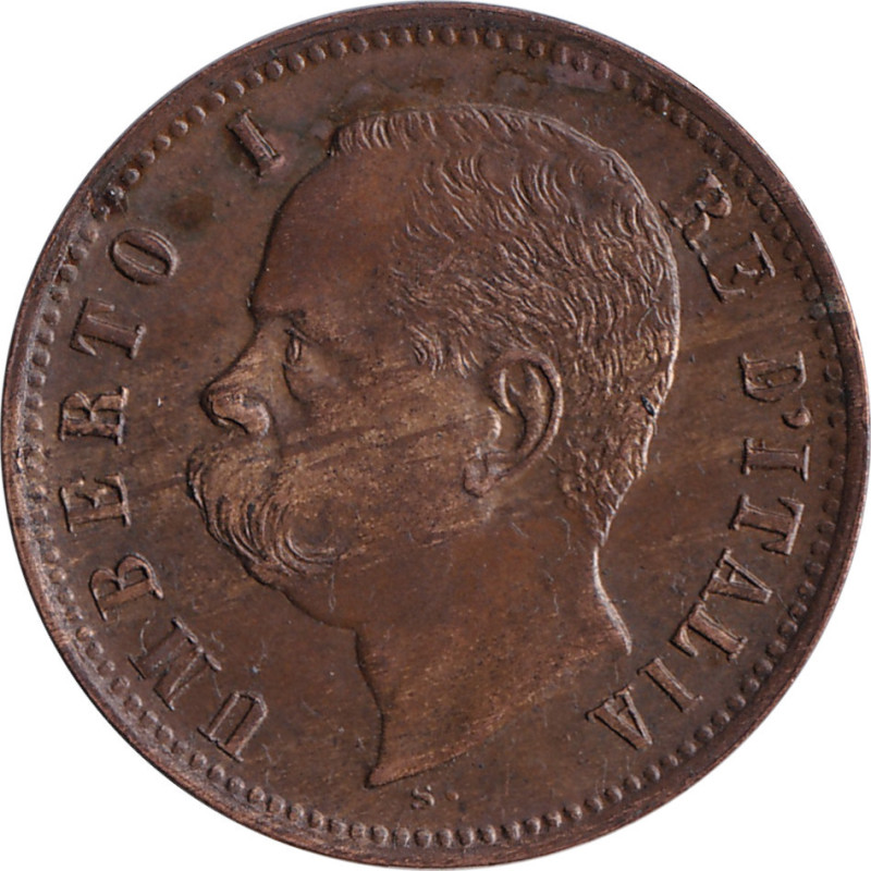 Italy - 2 centesimi - Umberto I - 1897 R - No363