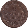 Italy - 2 centesimi - Umberto I - 1897 R - No363