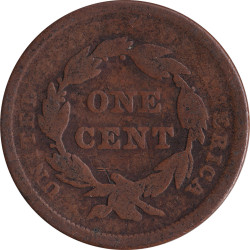 United States of America - 1 cent - Matron Head - Old Head - 1825 - No370