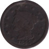 United States of America - 1 cent - Tressed Head - 1845 - No371