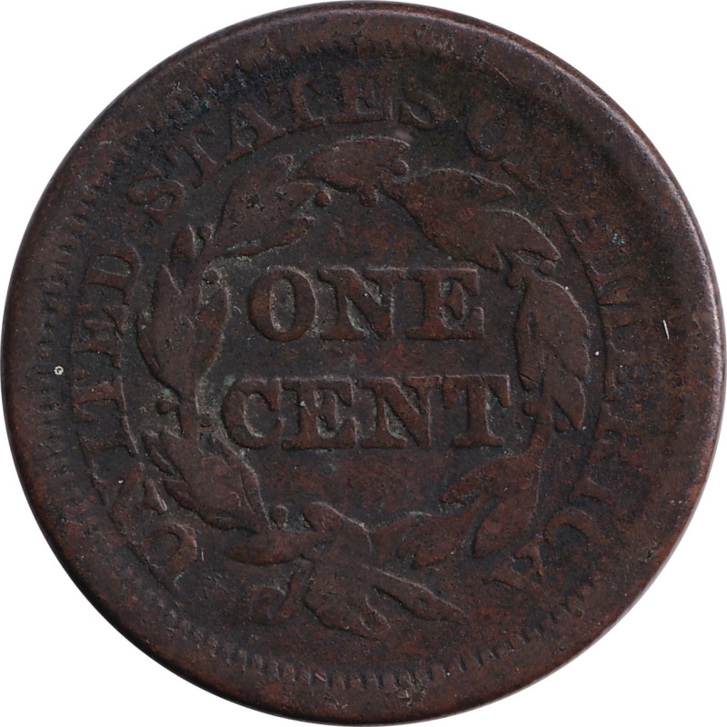 United States of America - 1 cent - Tressed Head - 1851 - No374