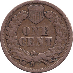 United States of America - 1 cent - Indian Head - Oak Leaves - Brass - 1863 - No375