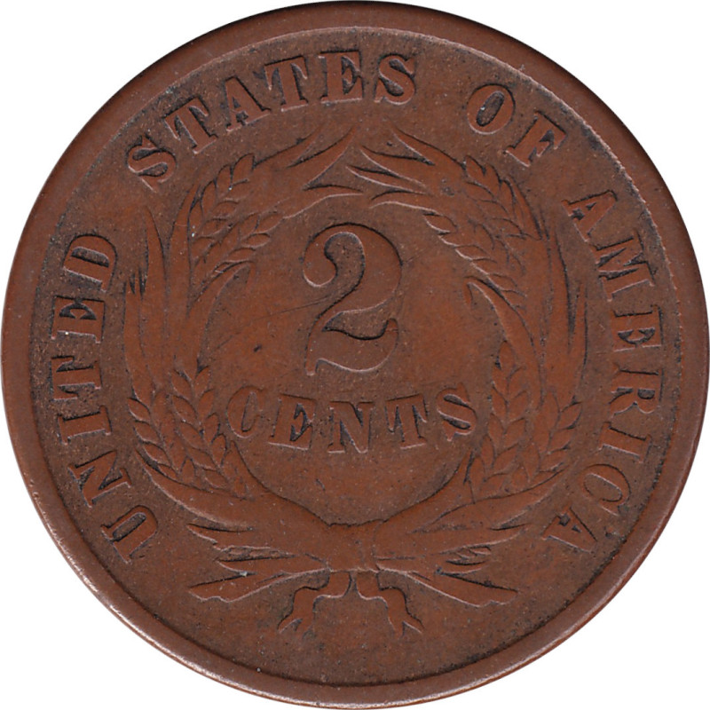 United States of America - 2 cents - Blason - 1865 - No377