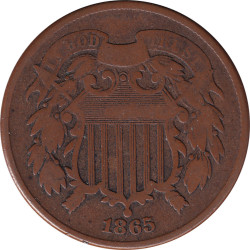 United States of America - 2 cents - Blason - 1865 - No377