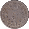 United States of America - 5 cents - Blason - 1867 - No380