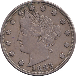 United States of America - 5 cents - Blason - 1883 - No382