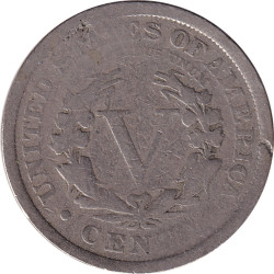 United States of America - 5 cents - Tête de la Liberté - 1908 - No388