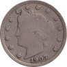 United States of America - 5 cents - Tête de la Liberté - 1907 - No389