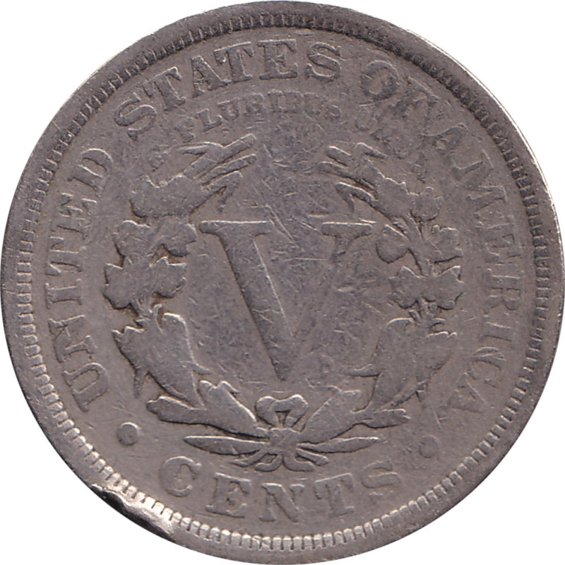 United States of America - 5 cents - Tête de la Liberté - 1908 - No394
