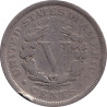 United States of America - 5 cents - Tête de la Liberté - 1908 - No394