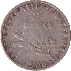 France - 2 francs - Semeuse - 1900 - No407